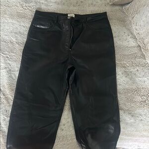 Wilfred Black Leather Pants